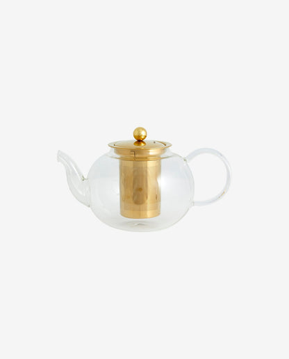 CHILI tekande, glas - guld finish/klar