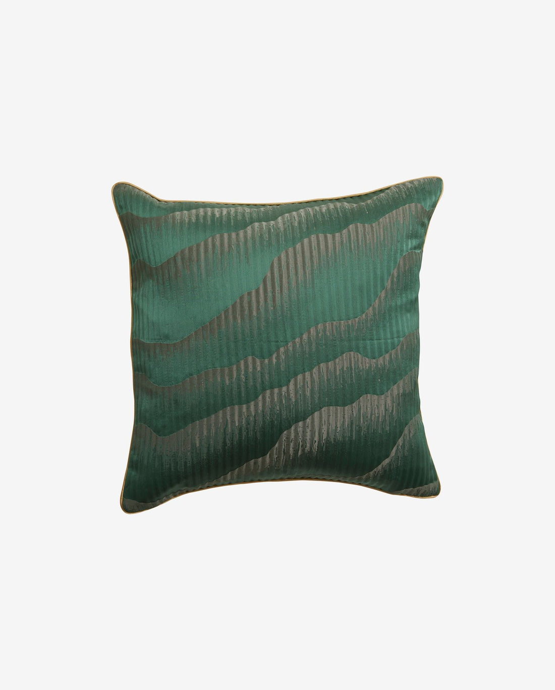 AVIOR pudebetræk i satin - 45x45 - mørkegrøn