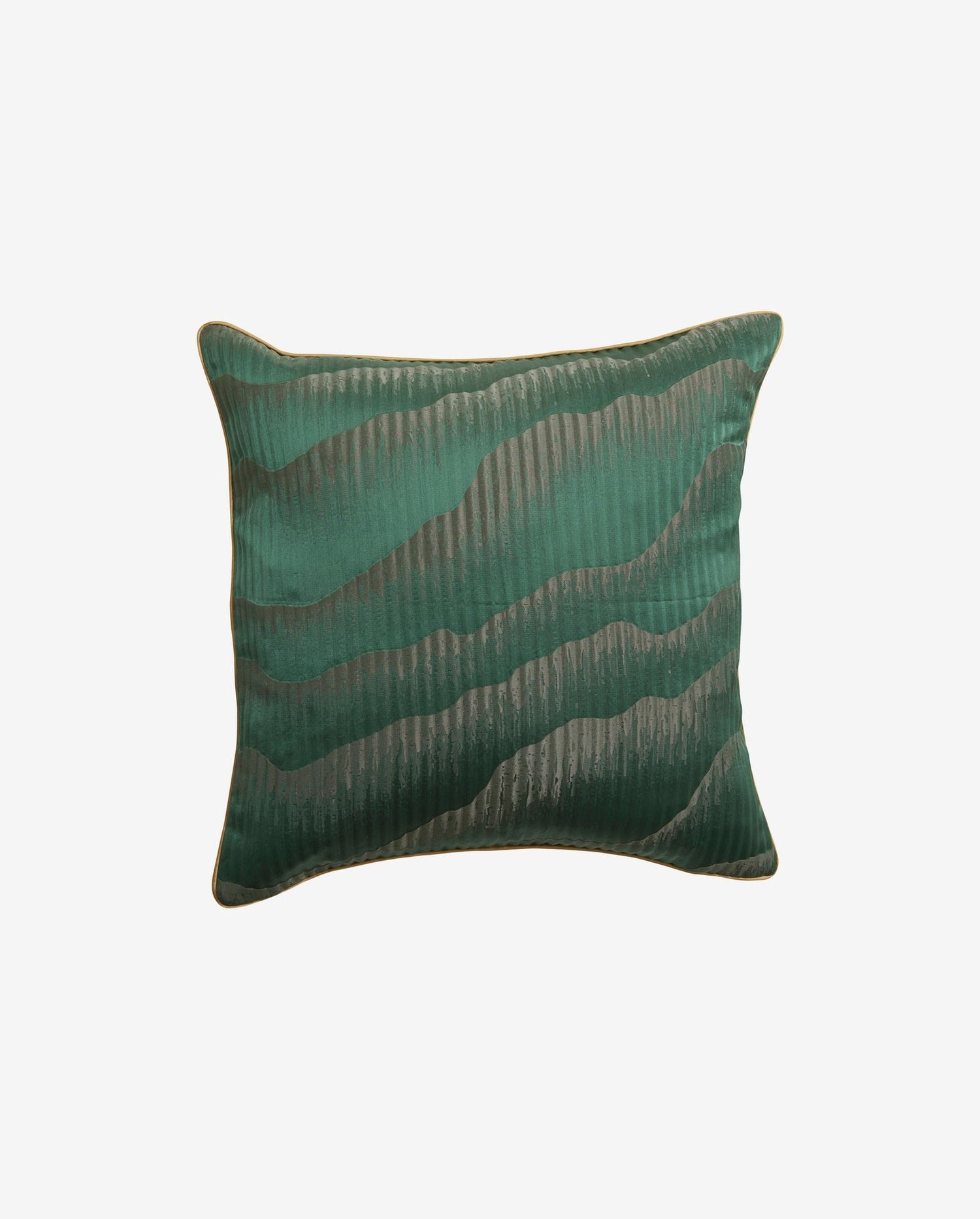 AVIOR pudebetræk i satin - 45x45 - mørkegrøn