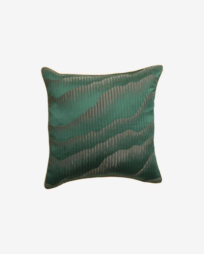 AVIOR pudebetræk i satin - 45x45 - mørkegrøn