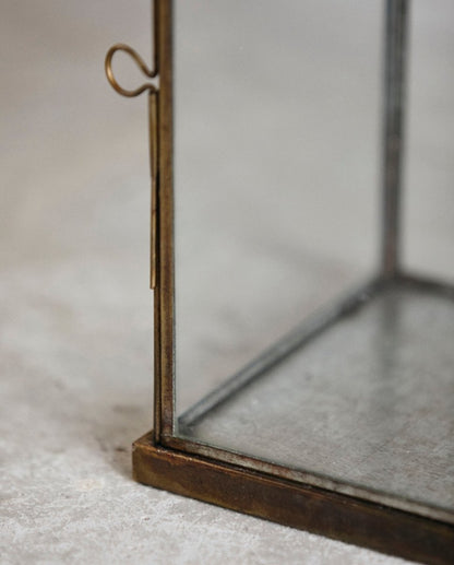 ANTIQUE lanterne i jern - h30 cm - guld finish