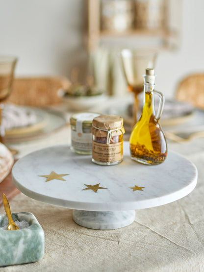 Bloomingville Fenya Star Kagefad , Hvid, Marmor