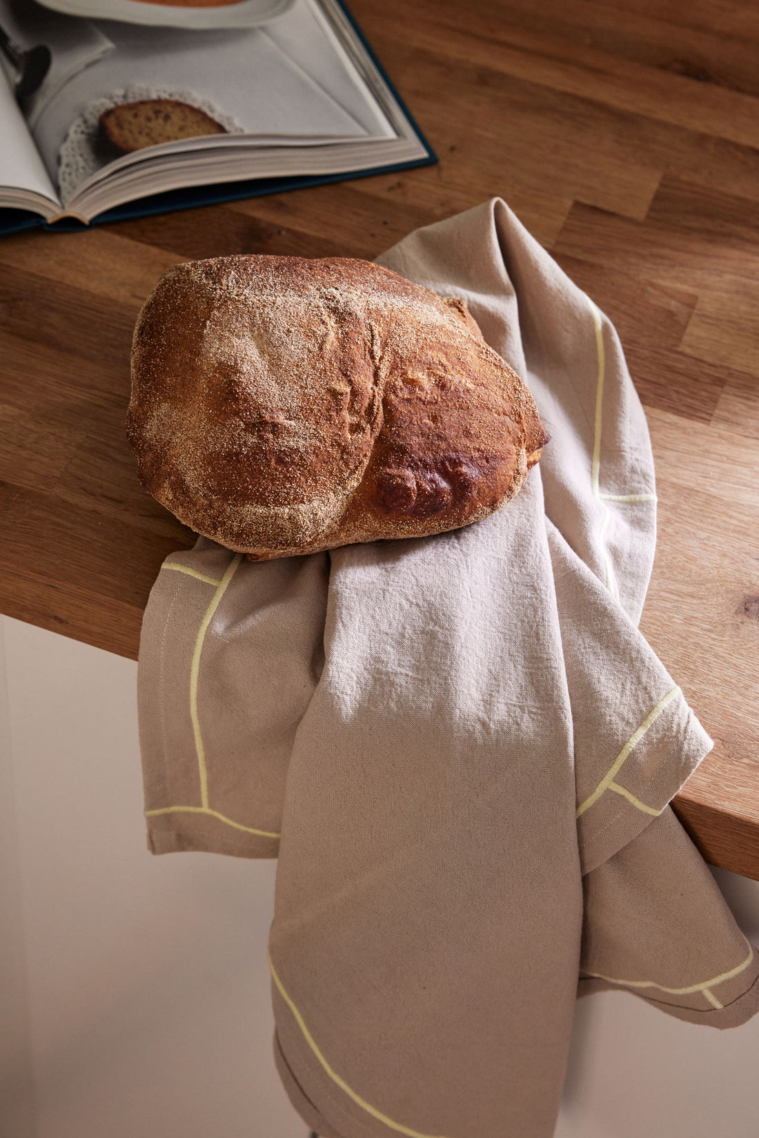 Hübsch Easypeasy Viskestykke Sand/Gul