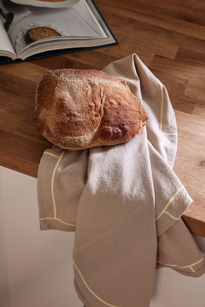 Hübsch Easypeasy Viskestykke Sand/Gul