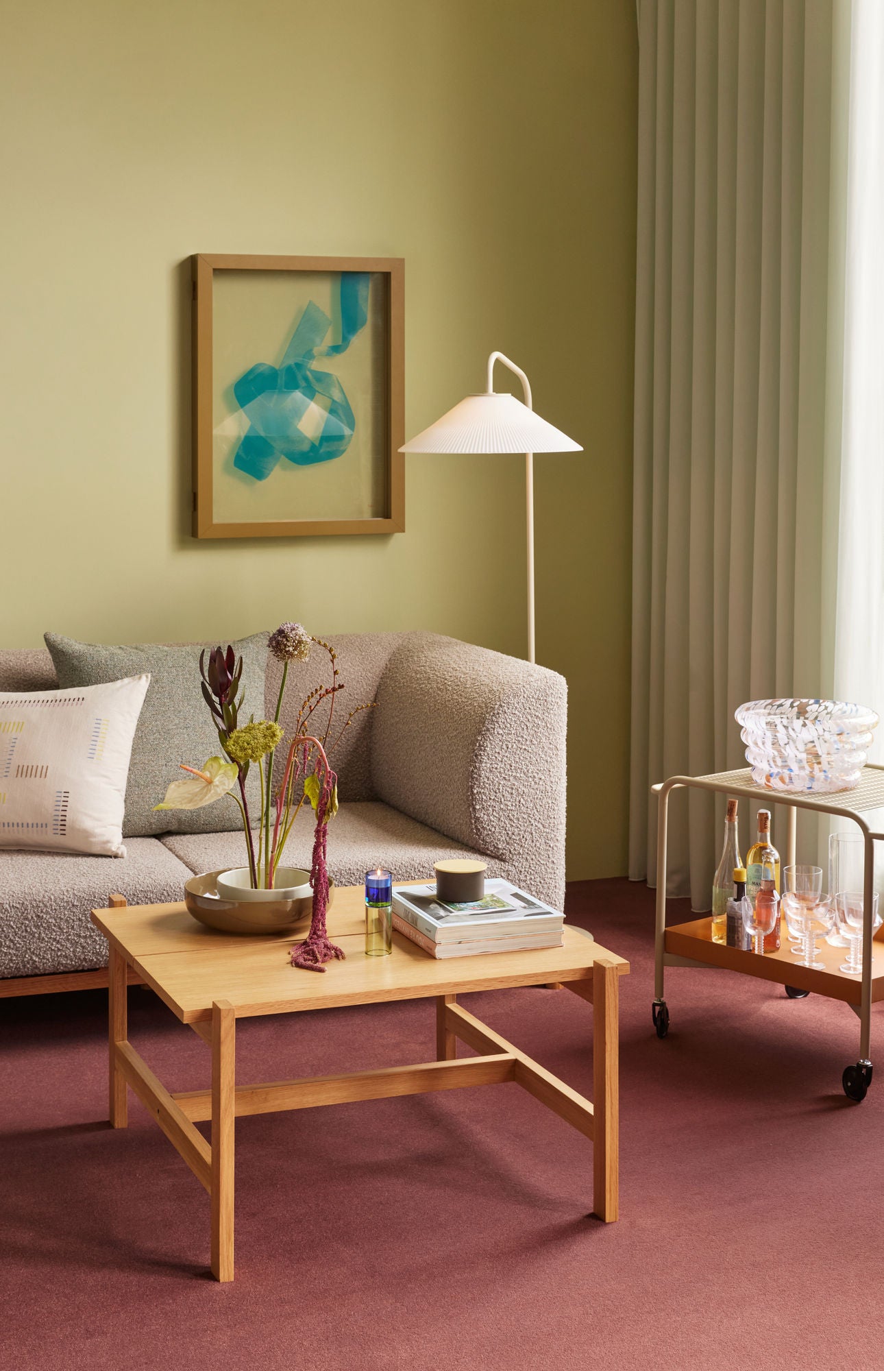 Hübsch Solid Gulvlampe  Sand