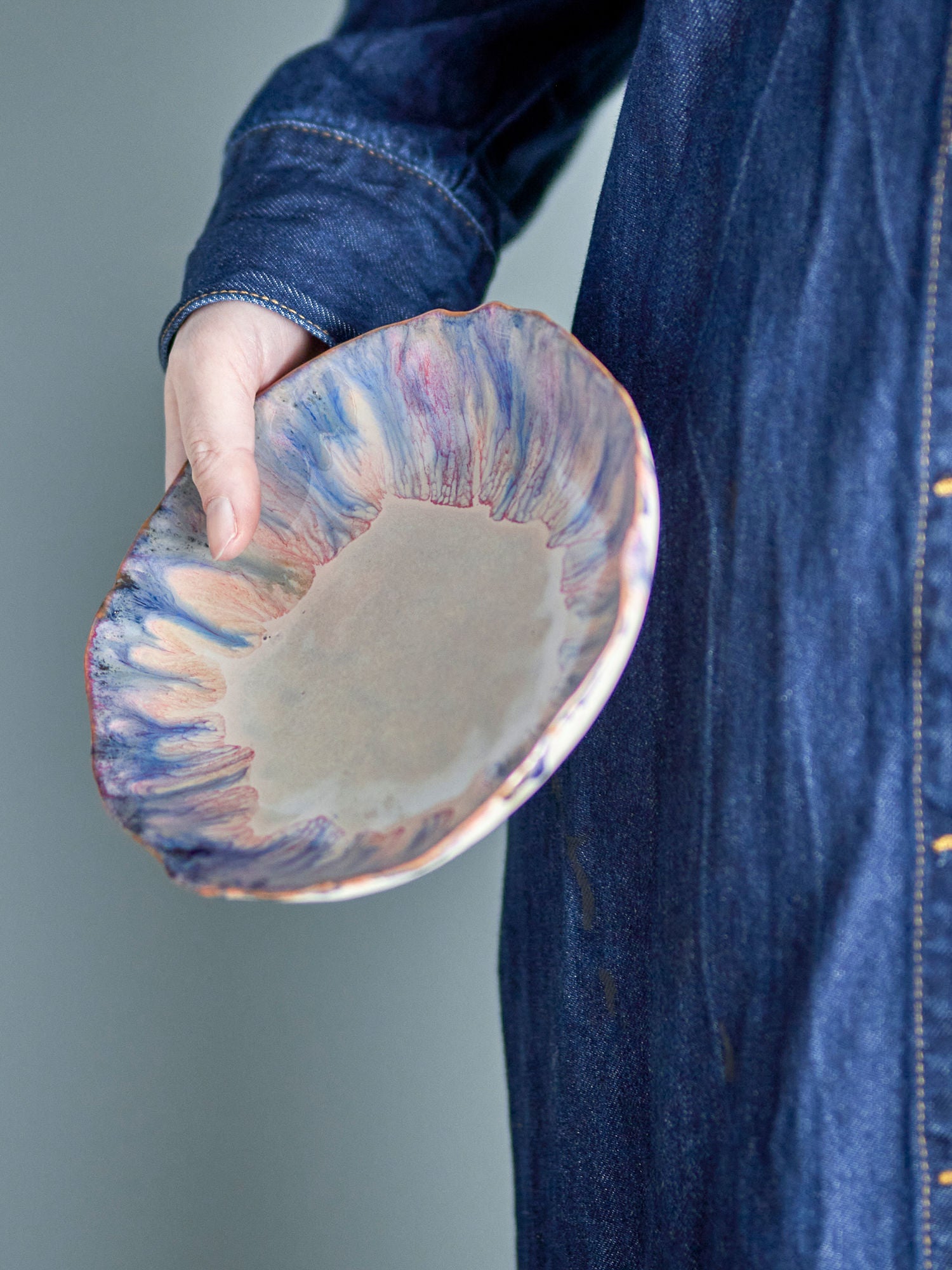 Bloomingville Amalia Skål, Blå, Stentøj