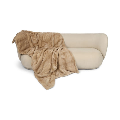 Minkplaid | Bagside af kashmir | Palomino | 120x220 cm