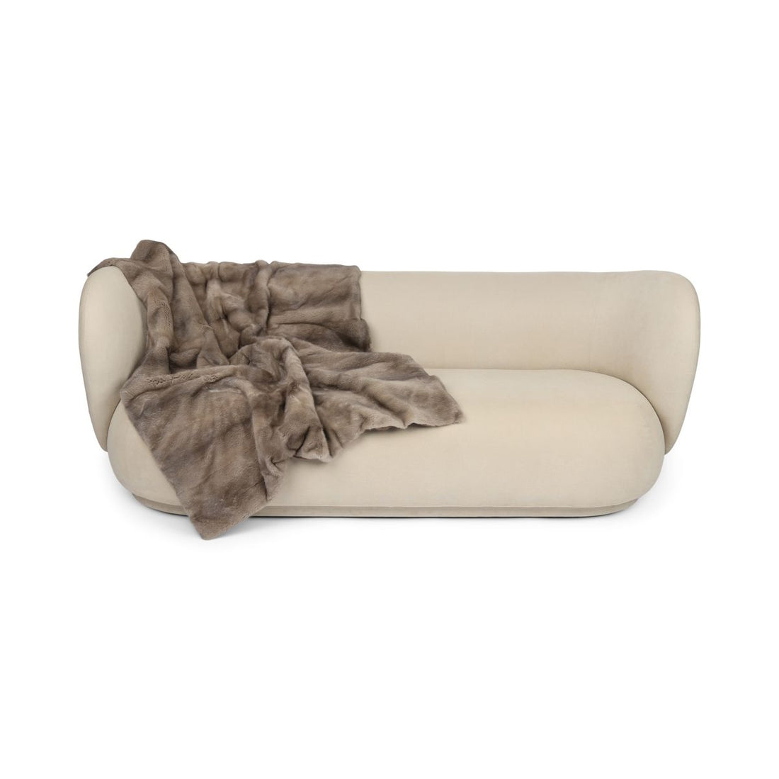 Minkplaid | Bagside af kashmir | Silver Blue | 120x136 cm