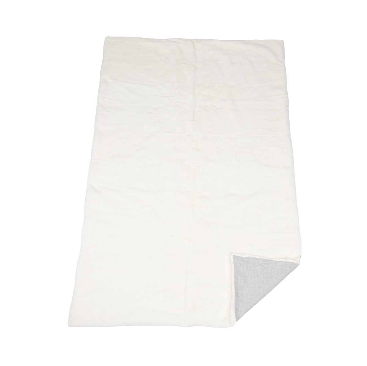 Minkplaid | Bagside af kashmir | Pearl | 122x180 cm