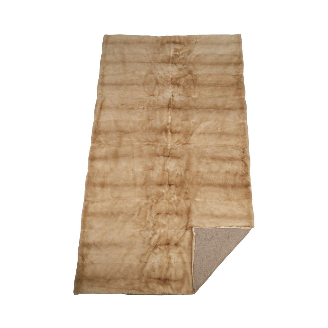 Minkplaid | Bagside af kashmir | Palomino | 130x220 cm