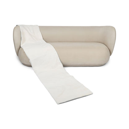 Minkplaid | Bagside af kashmir | Hvid | 52x258 cm