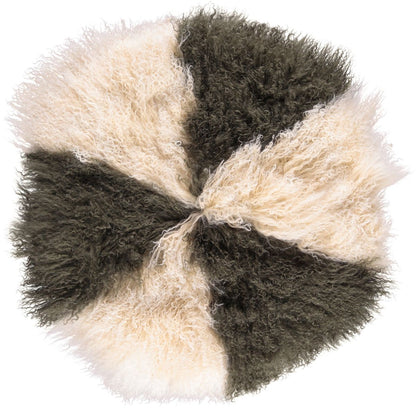 Lammeskindspude | Krøllet | Tibet | Ø45 cm, Ø62 cm &amp; Ø38 cm