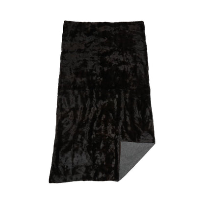 Minkplaid | Bagside af kashmir | Mørkebrun | 122x222 cm