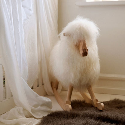 Rokkefår Povl Kjer Design | Langhåret Lammeskind | Stor L85xB25xH60 cm