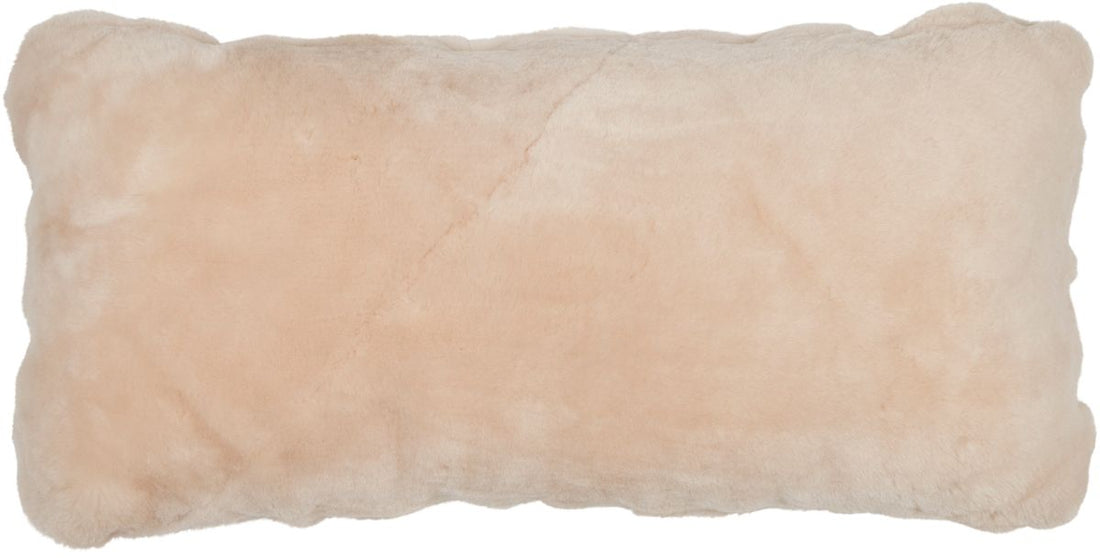 Lammeskindspude | Moccasin | Dobbeltsidet | 28x56 cm