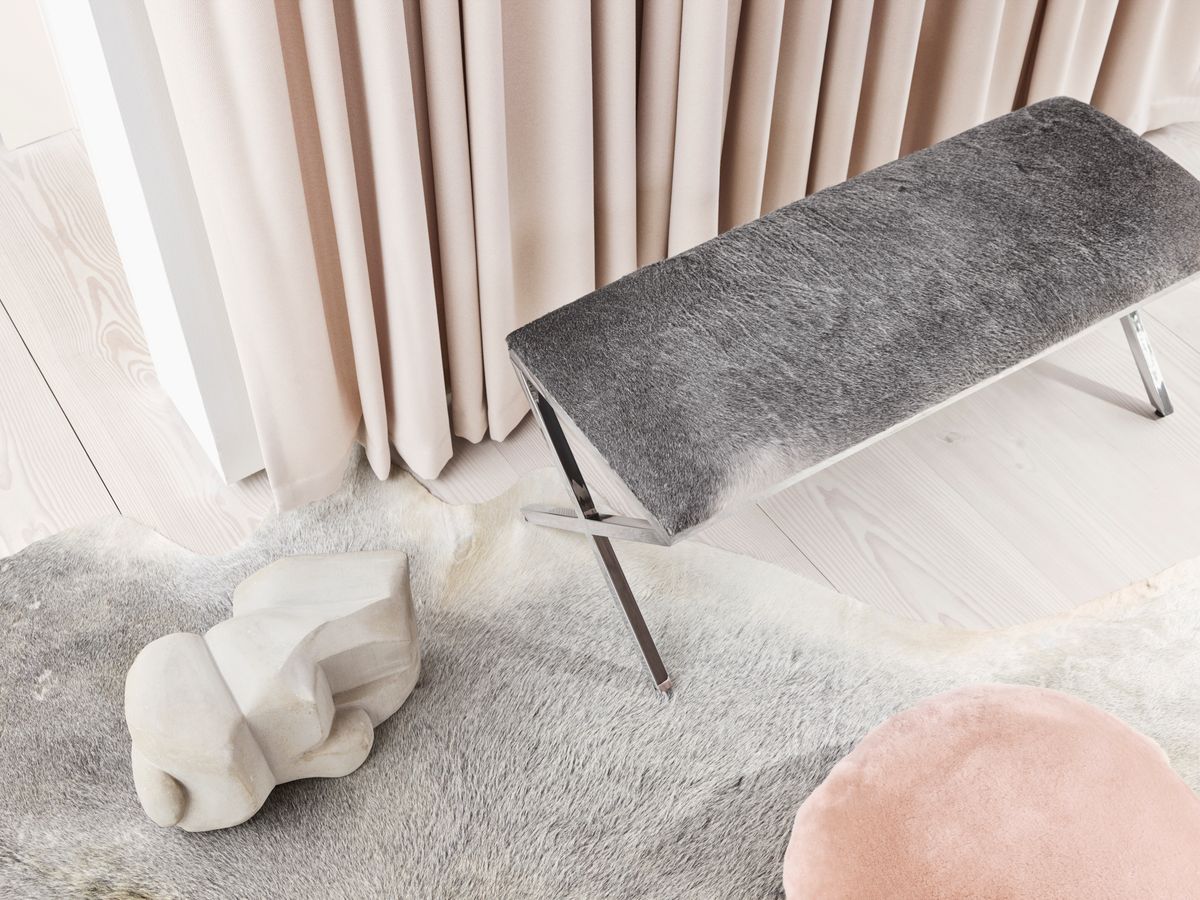 Lammeskindspude | Velvet | Moccasin | Dobbeltsidet | Ø45 cm &amp; Ø62 cm