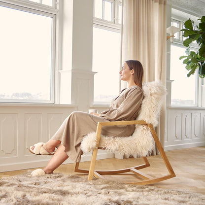 Gyngestol med tibetansk betræk