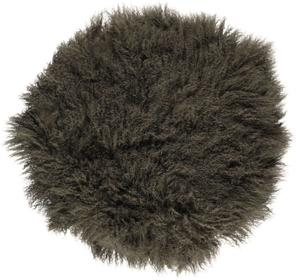 Lammeskindspude | Krøllet | Tibet | Ø45 cm, Ø62 cm &amp; Ø38 cm