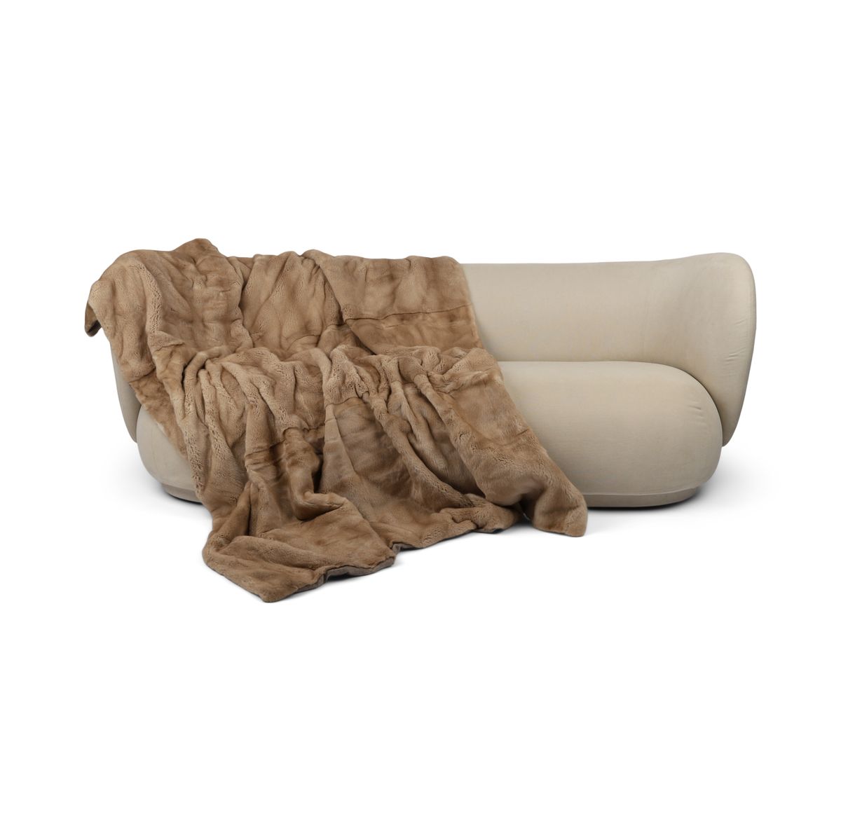 Minkplaid | Bagside af kashmir | Palomino | 165x200 cm