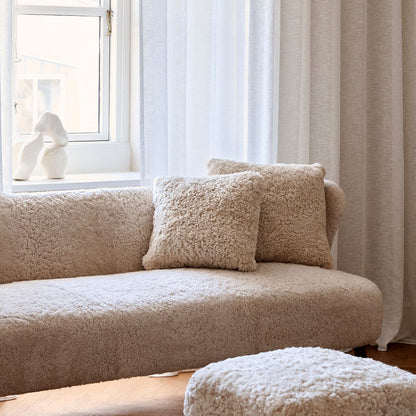 Lammeskindspude | Korthåret | New Zealand | Dobbeltsidet | 40x40 cm