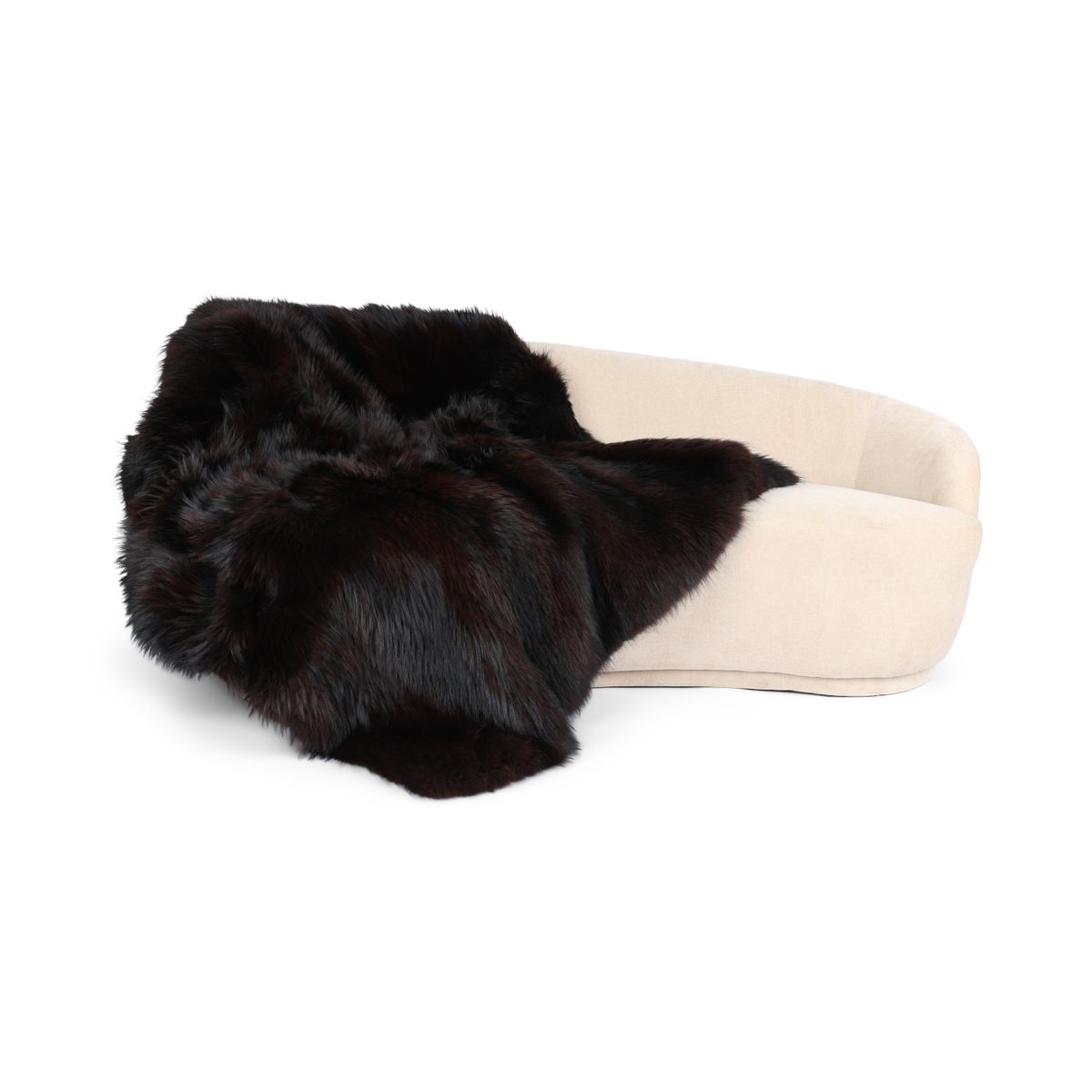 Premium ræveplaid | Cashmerebagside | Mørkebrun | 150x150 cm