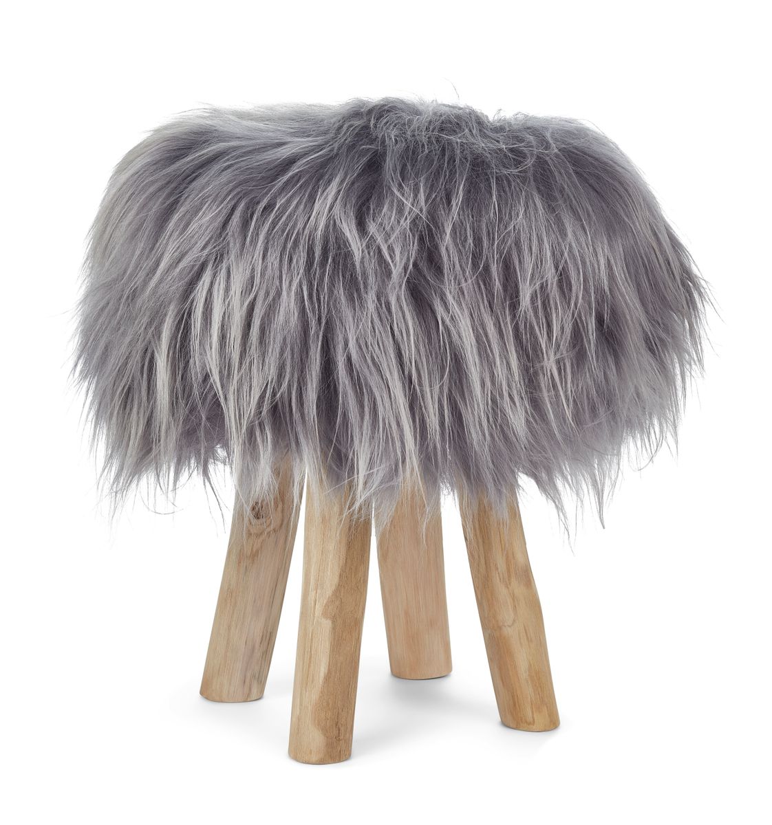 Cover til Barstol/Skammel | Islandsk Lammeskind | D35 cm