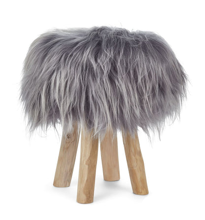 Cover til Barstol/Skammel | Islandsk Lammeskind | D35 cm