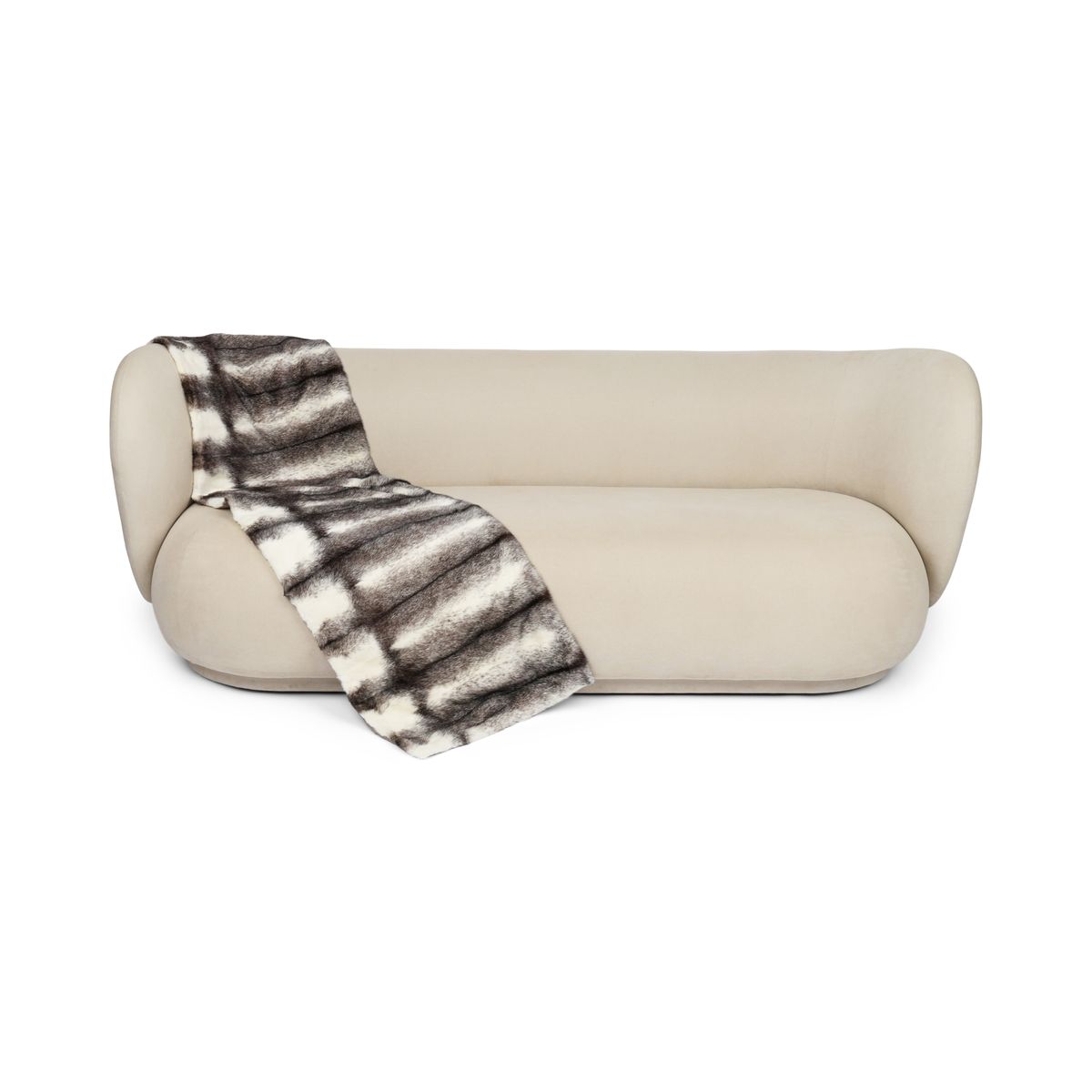 Minkplaid | Bagside af kashmir | Black Cross | 50x170 cm