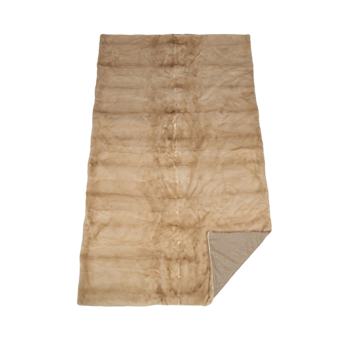 Minkplaid | Bagside af kashmir | Palomino | 120x220 cm