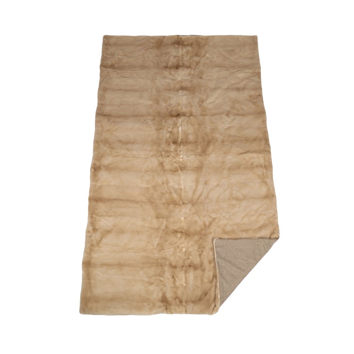 Minkplaid | Bagside af kashmir | Palomino | 120x220 cm