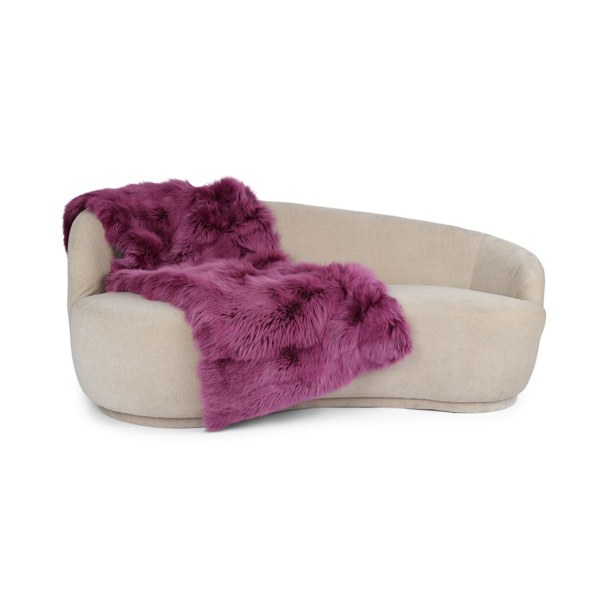 Premium tæppe af ræv | Bagside af kashmir | Grape Purple | 180x70 cm