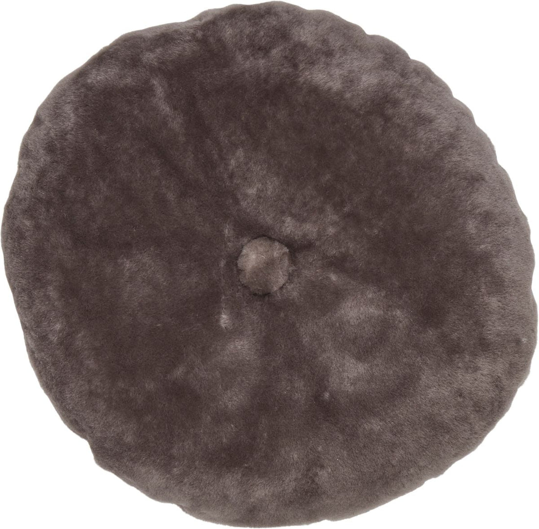 Lammeskindspude | Moccasin | Dobbeltsidet | Ø45 cm
