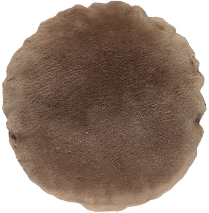 Lammeskindspude | Velvet | Moccasin | Dobbeltsidet | Ø45 cm &amp; Ø62 cm