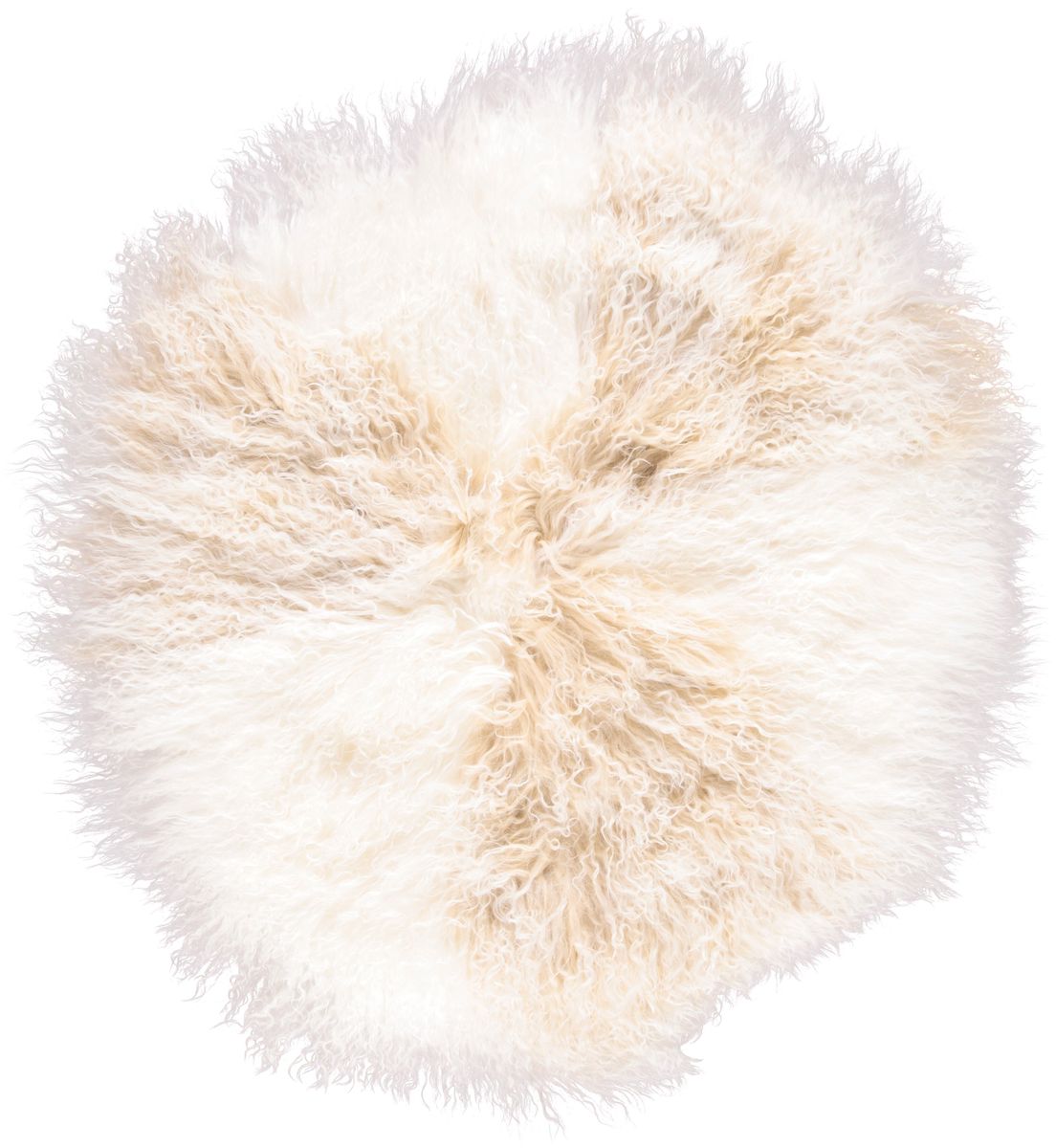 Lammeskindspude | Krøllet | Tibet | Ø45 cm, Ø62 cm &amp; Ø38 cm