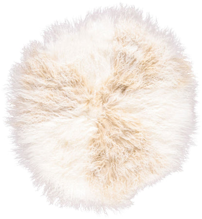 Lammeskindspude | Krøllet | Tibet | Ø45 cm, Ø62 cm &amp; Ø38 cm