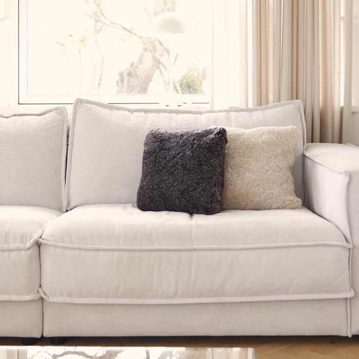 Lammeskindspude | Korthåret | New Zealand | Dobbeltsidet | 40x40 cm