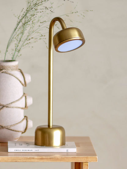 Bloomingville Nico Portable Lampe, Genopladelig, Brass, Metal
