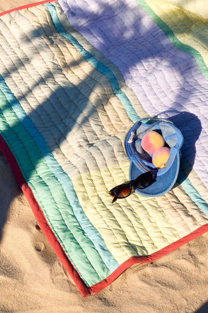 Hübsch Pavilion Plaid  Block Coral/ Flerfarvet