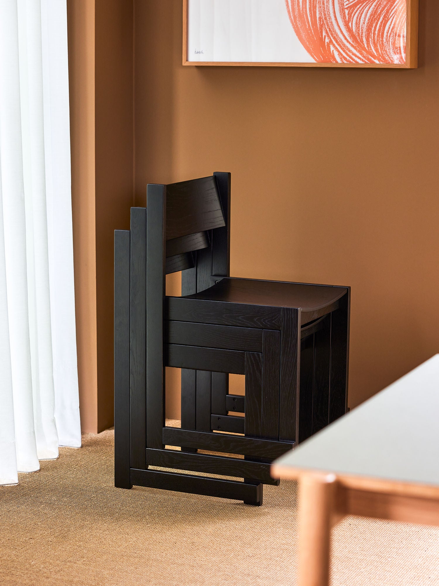 Hübsch Forma Spisestol Sort