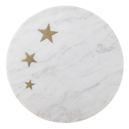 Bloomingville Fenya Star Kagefad , Hvid, Marmor