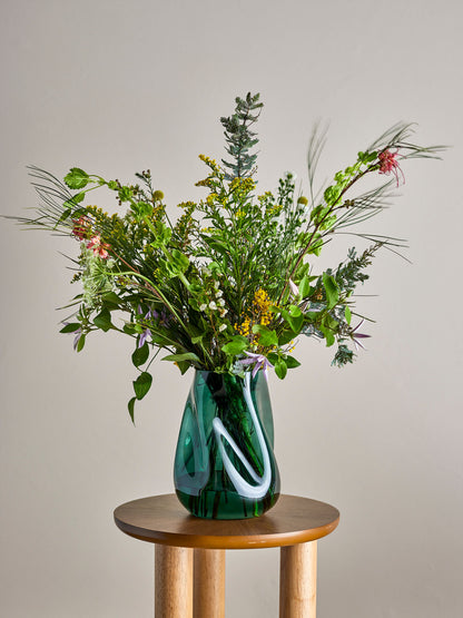 Bloomingville Ingolf Vase, Grøn, Glas