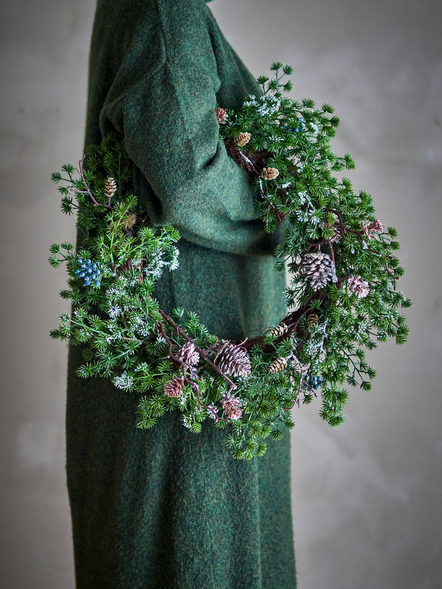 Bloomingville Cedar Krans, Grøn, Kunstige Blomster