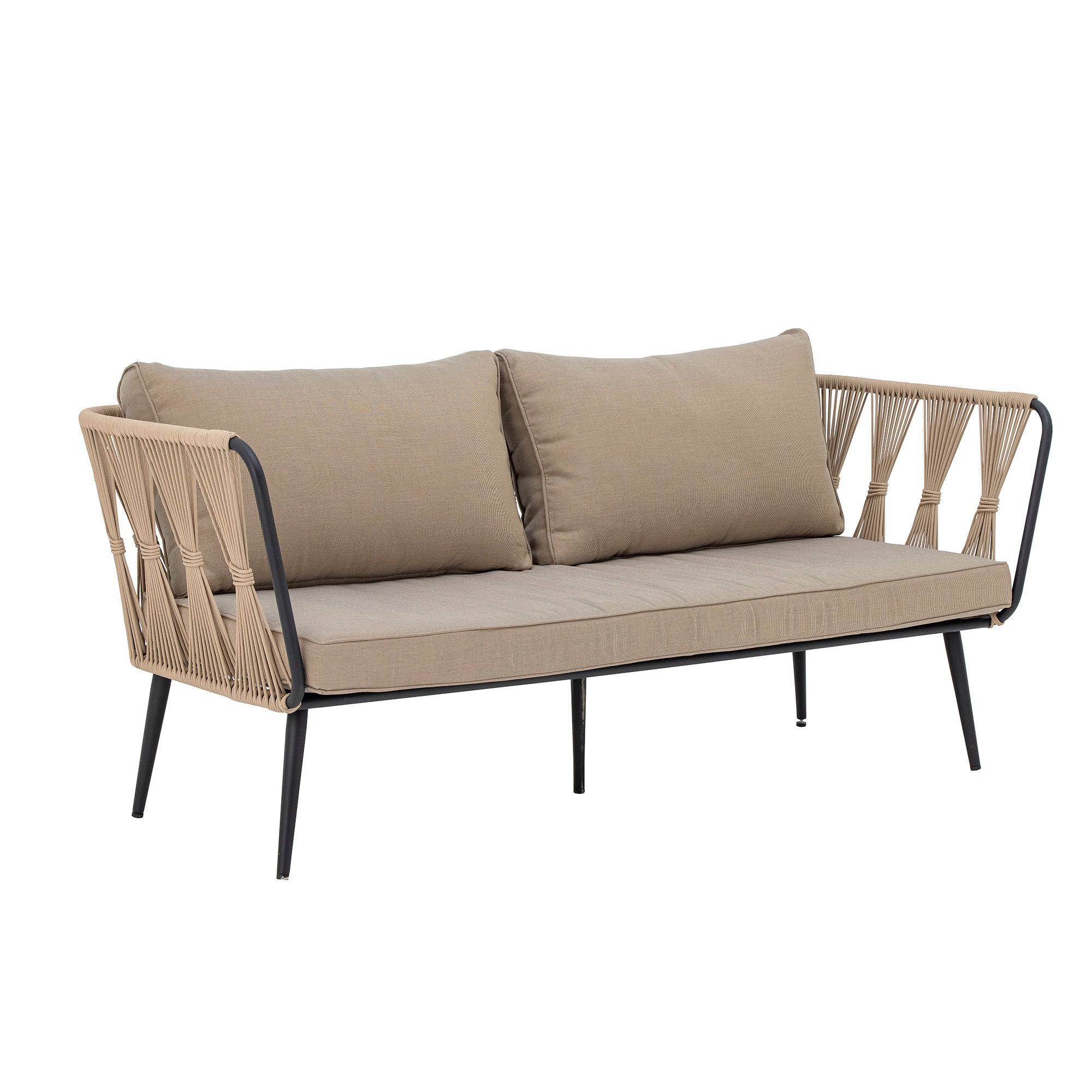 Bloomingville Pavone Fire-resistant Sofa, Brun, Metal