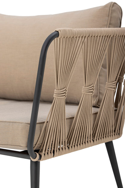 Bloomingville Pavone Fire-resistant Sofa, Brun, Metal