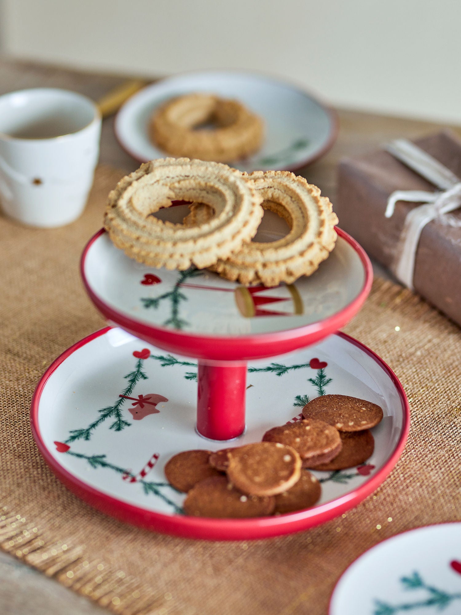 Bloomingville Yule Etagere, Natur, Stentøj