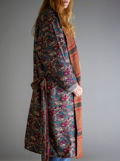 Creative Collection Rieti Kimono, Brun, Upcycled