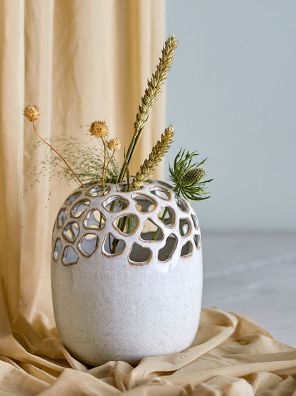Bloomingville Elissa Vase, Natur, Stentøj