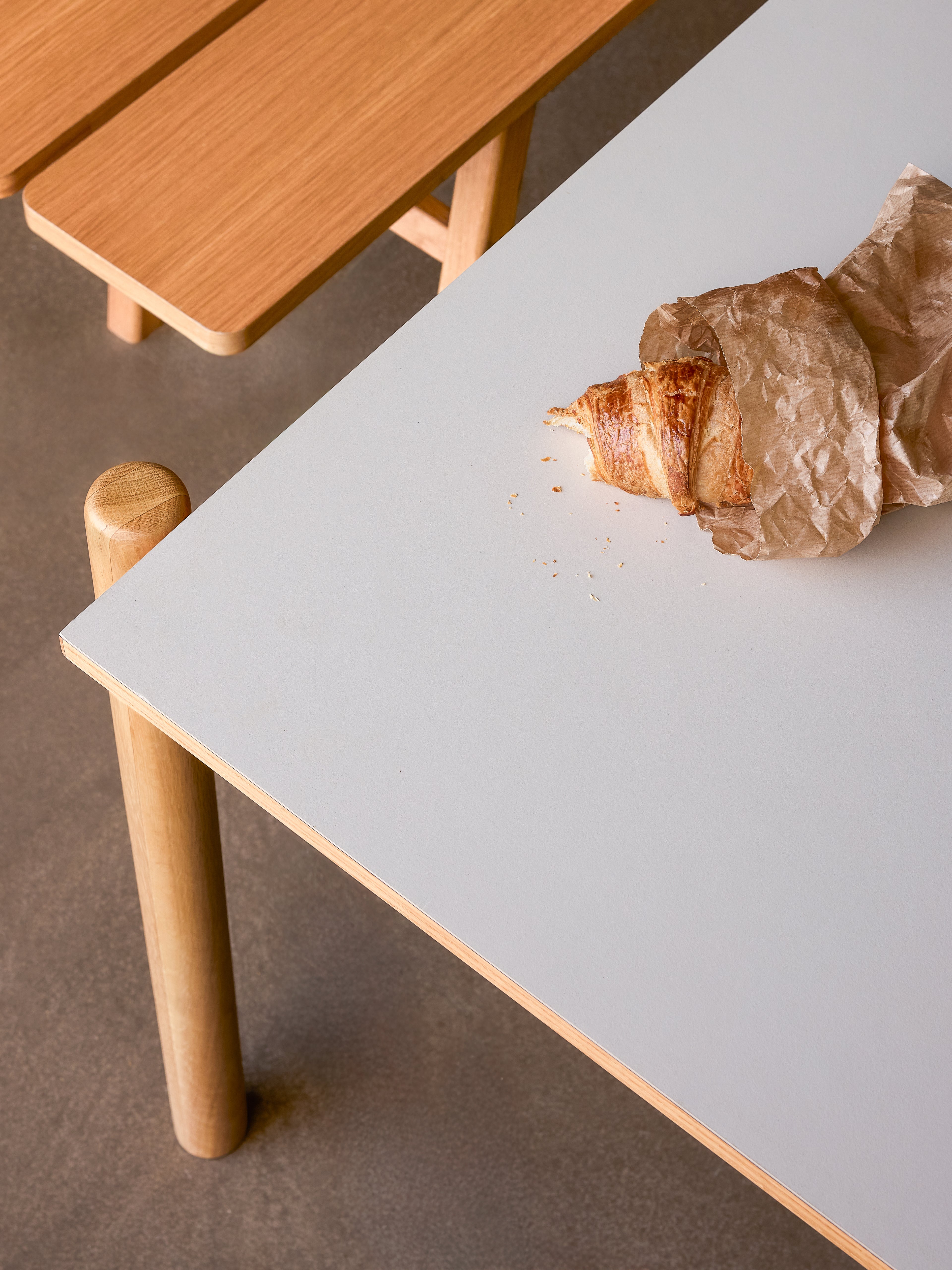 Oblique Spisebord Rektangulær Grå - 190x107xh75cm