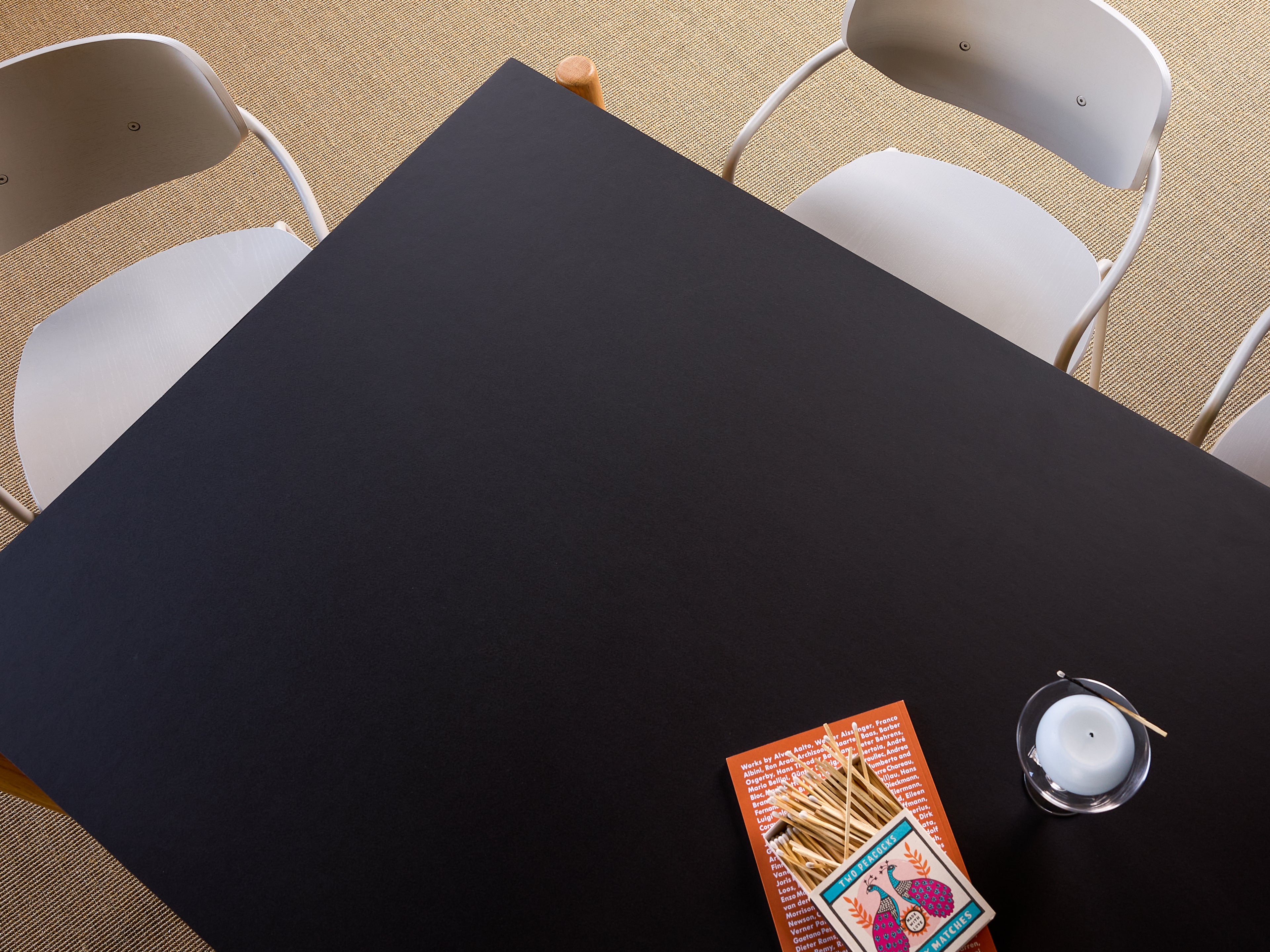 Oblique Spisebord Rektangulær Sort - 190x107xh75cm