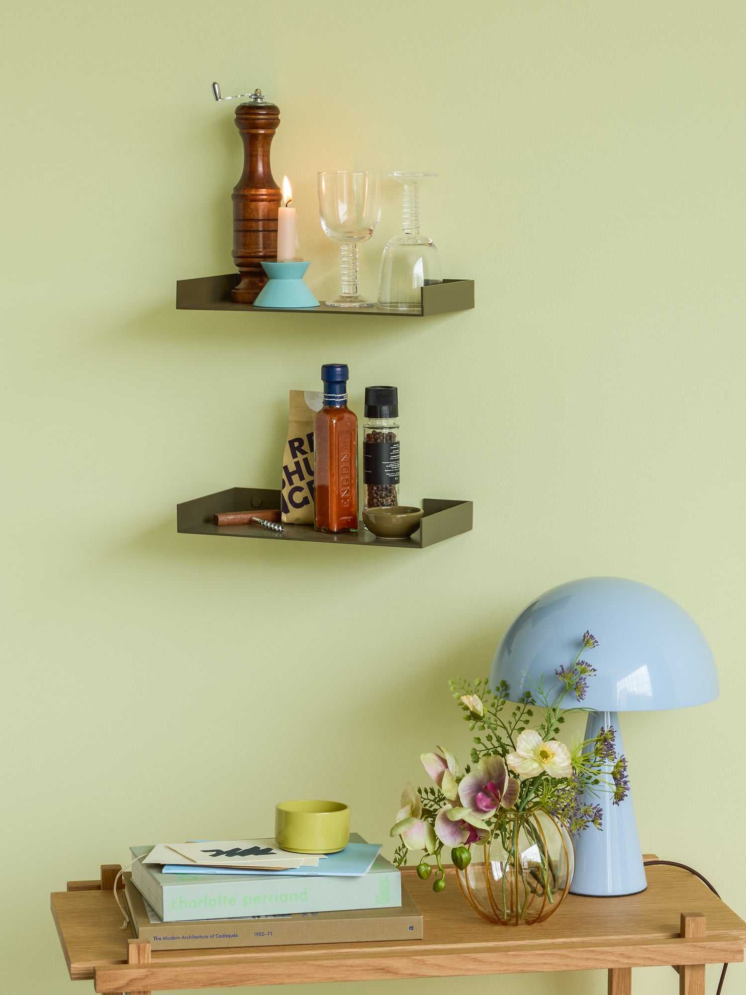 Mush Bordlampe Mini Isblå - ø25xh34cm